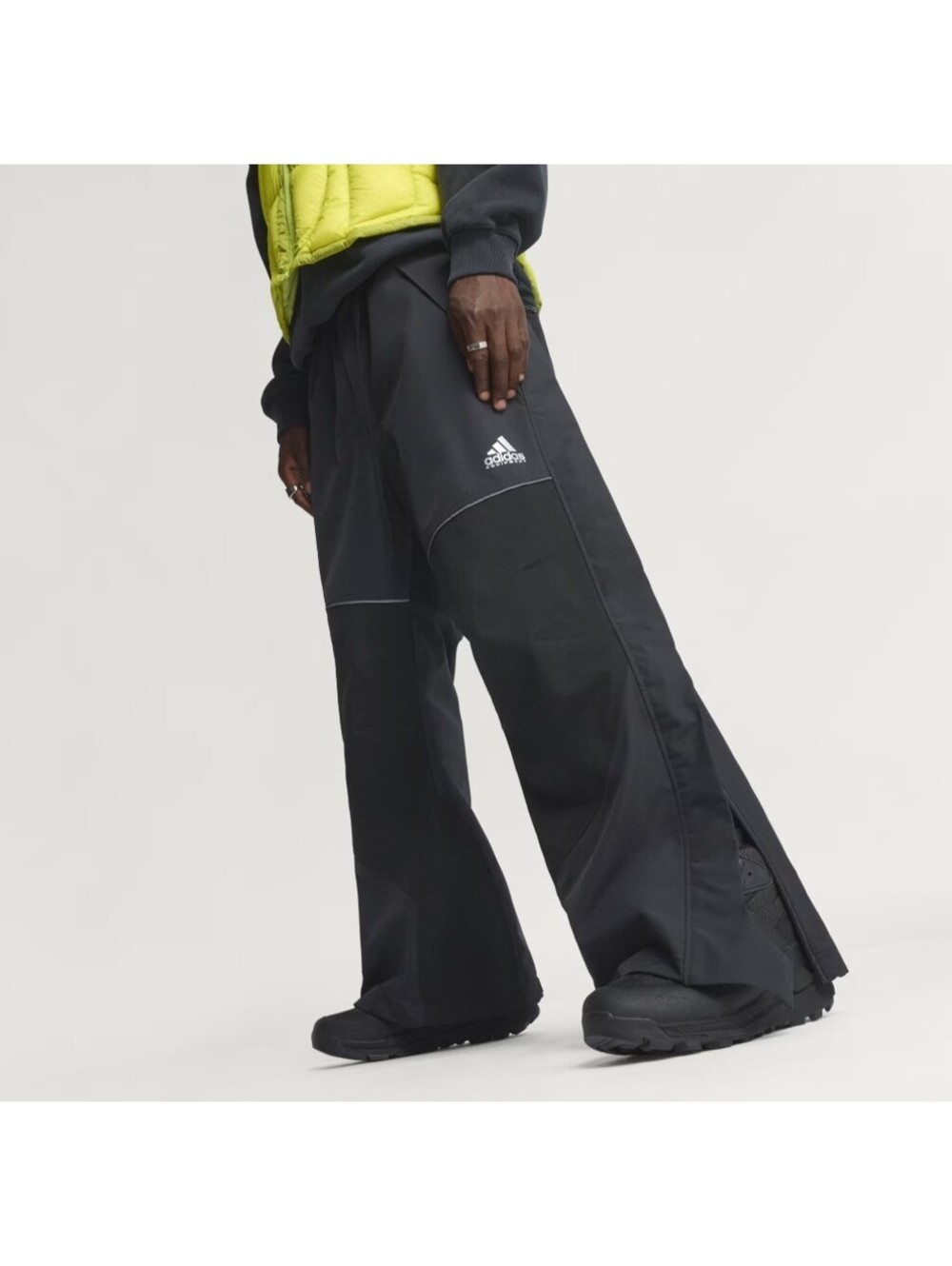 adidas Black Wide-Leg Track Pants